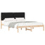 Sengestel med Polstret Hovedgavl Sort 160 x 200 cm