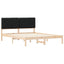 Sengestel med Polstret Hovedgavl Sort 150 x 200 cm