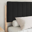 Sengestel med Polstret Hovedgavl Sort 135 x 190 cm