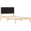 Sengestel med Polstret Hovedgavl Sort 100 x 200 cm