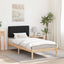 Sengestel med Polstret Hovedgavl Sort 90 x 190 cm