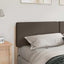 Polstret sengegavl Brun og Taupe 180 cm Massiv fyrretræ