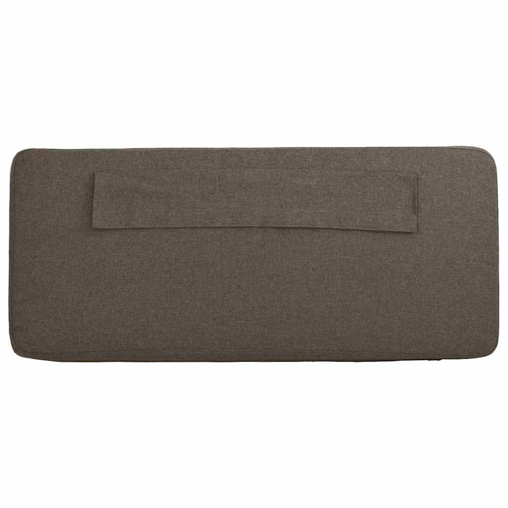 Polstret sengegavl Brun og Taupe 160 cm Massiv fyrretræ