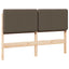 Polstret sengegavl Brun og Taupe 120 cm Massiv fyrretræ