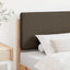 Polstret sengegavl Brun og Taupe 75 cm Massiv fyrretræ