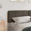 Polstret sengegavl Brun og Taupe 180 cm Massiv fyrretræ
