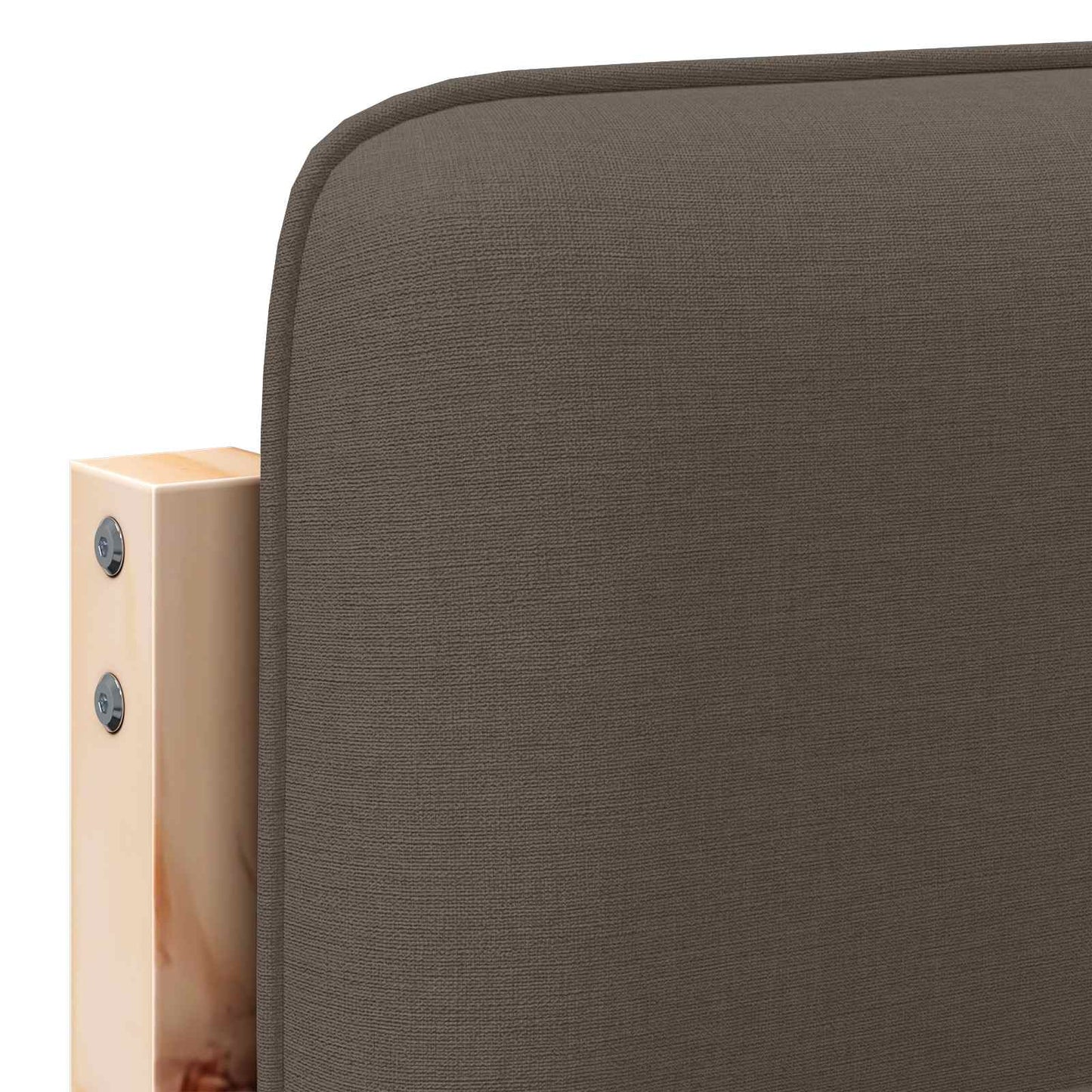 Polstret sengegavl Brun og Taupe 160 cm Massiv fyrretræ