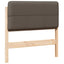 Polstret sengegavl Brun og Taupe 80 cm Massiv fyrretræ
