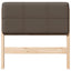 Polstret sengegavl Brun og Taupe 75 cm Massiv fyrretræ