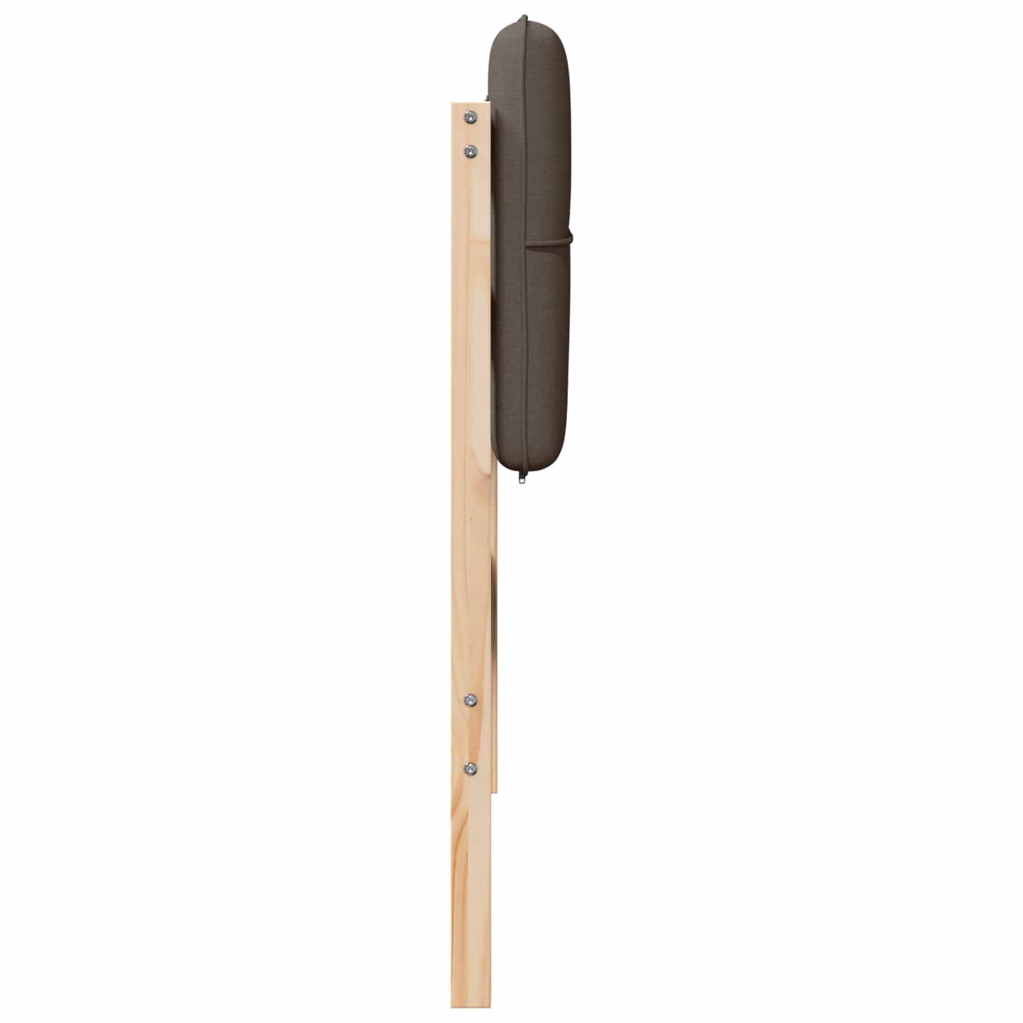 Polstret sengegavl Brun og Taupe 75 cm Massiv fyrretræ