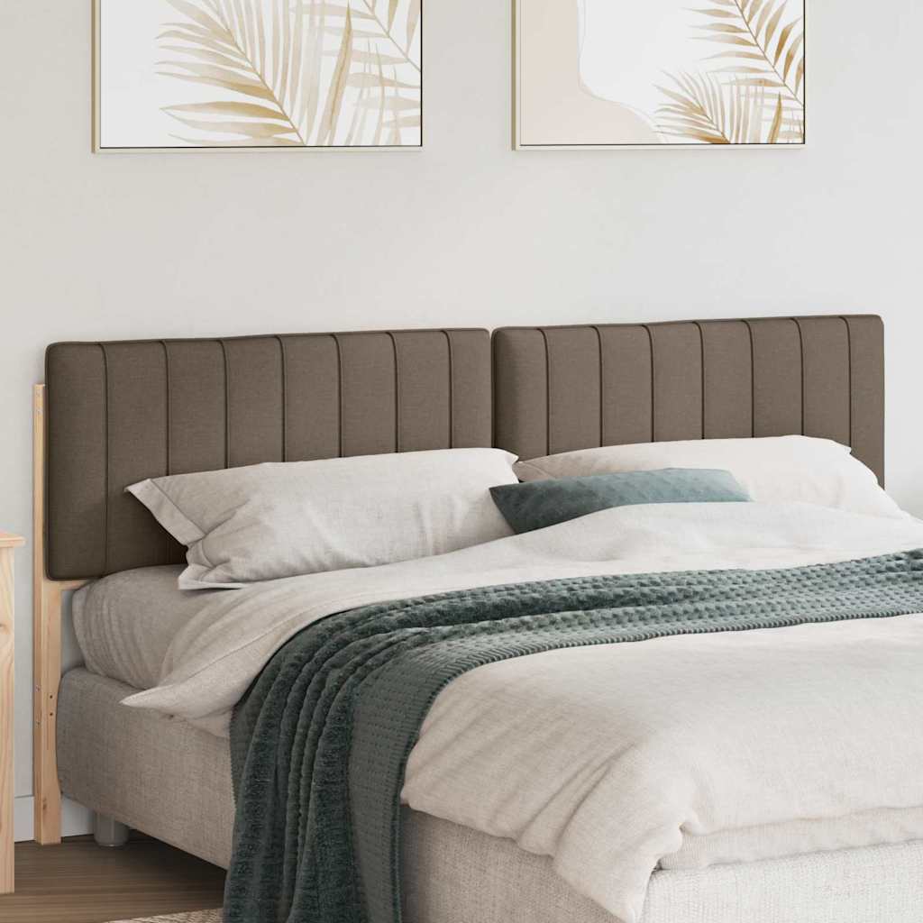 Polstret sengegavl Brun og Taupe 180 cm Massiv fyrretræ