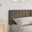 Polstret sengegavl Brun og Taupe 150 cm Massiv fyrretræ
