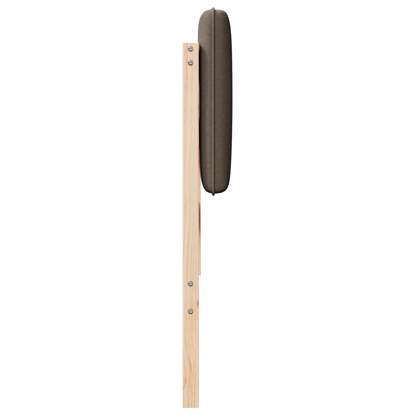 Polstret sengegavl Brun og Taupe 150 cm Massiv fyrretræ