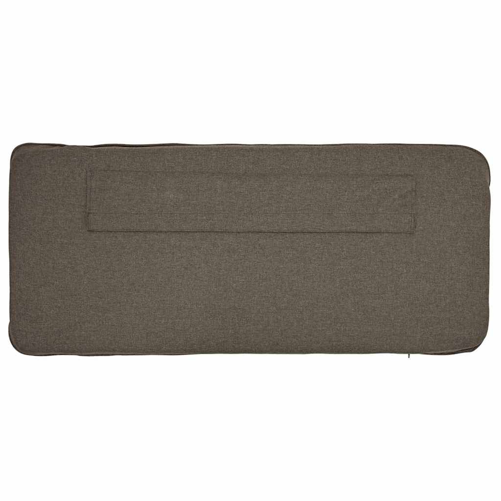 Polstret sengegavl Brun og Taupe 135 cm Massiv fyrretræ