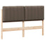Polstret sengegavl Brun og Taupe 135 cm Massiv fyrretræ