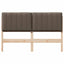 Polstret sengegavl Brun og Taupe 135 cm Massiv fyrretræ