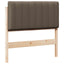 Polstret sengegavl Brun og Taupe 90 cm Massiv fyrretræ
