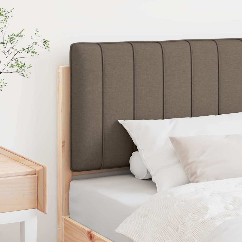 Polstret sengegavl Brun og Taupe 75 cm Massiv fyrretræ