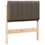 Polstret sengegavl Brun og Taupe 75 cm Massiv fyrretræ