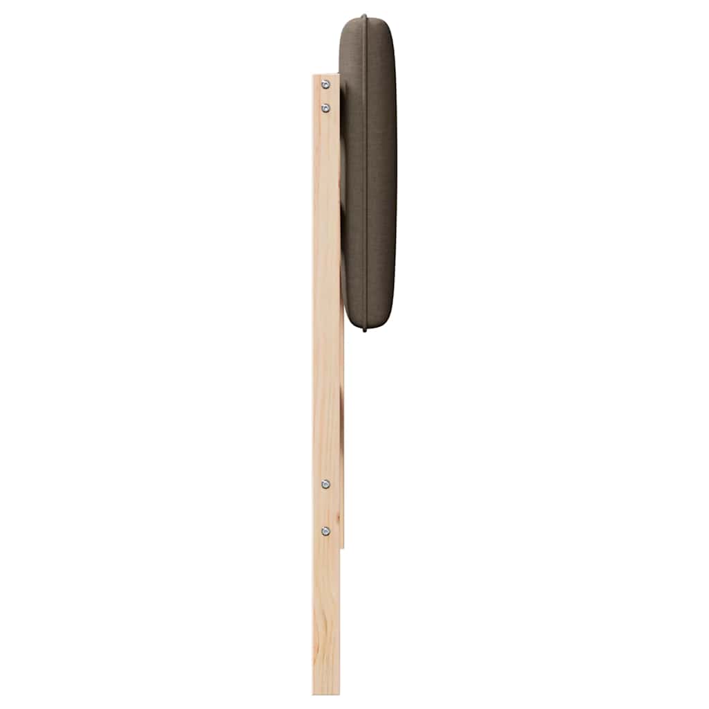 Polstret sengegavl Brun og Taupe 75 cm Massiv fyrretræ