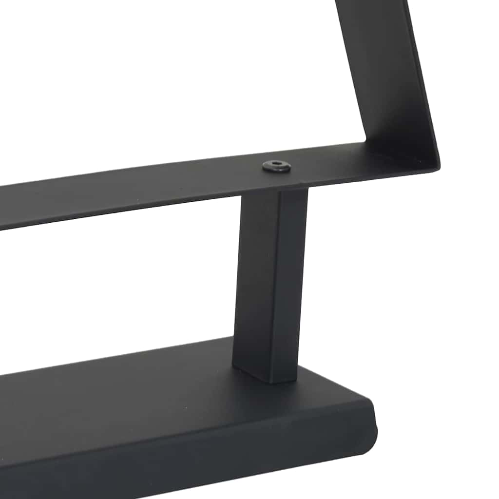 Metal juletræ med stativ Sort 125,5 cm Stål