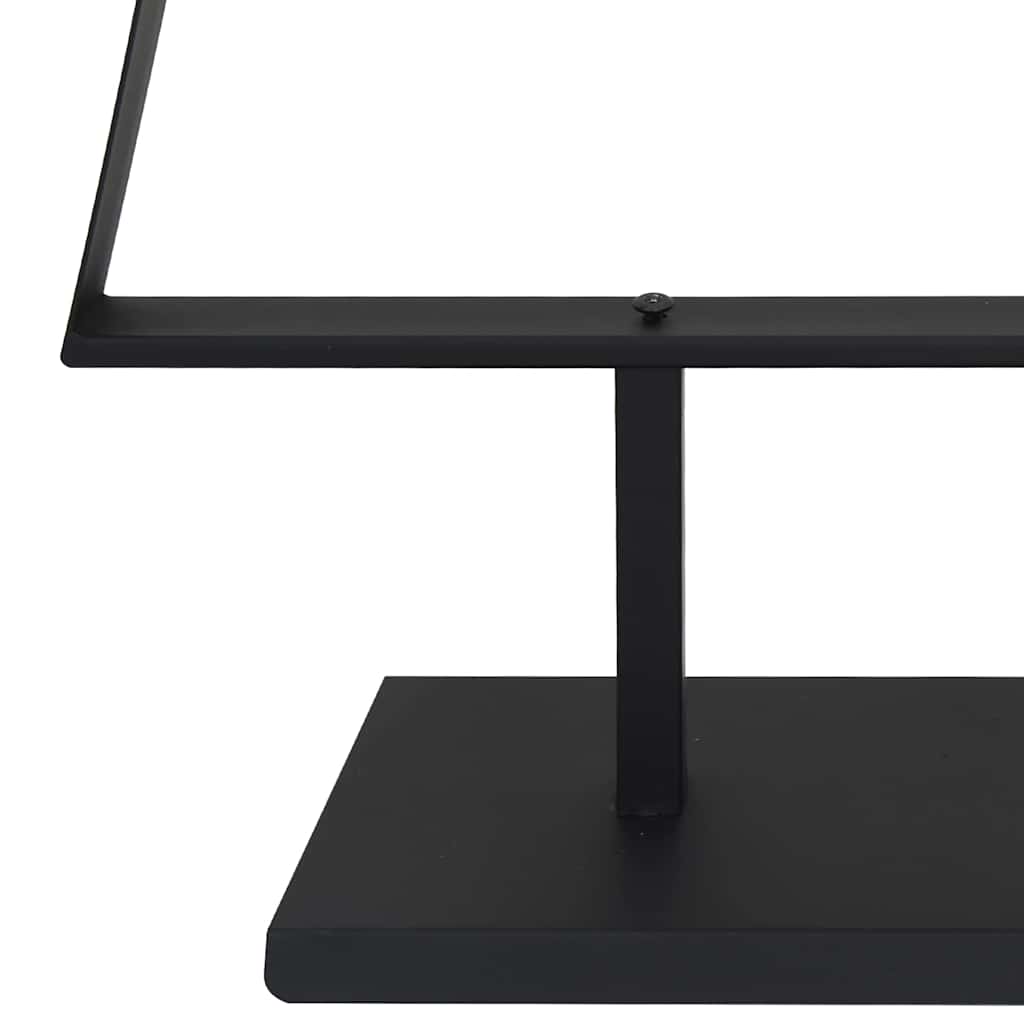 Metal juletræ med stativ Sort 180 cm Stål