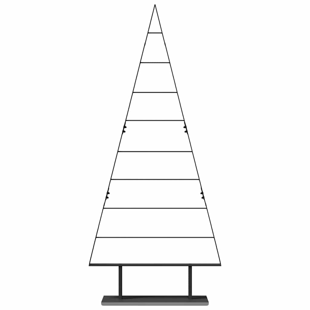 Metal juletræ med stativ Sort 180 cm Stål