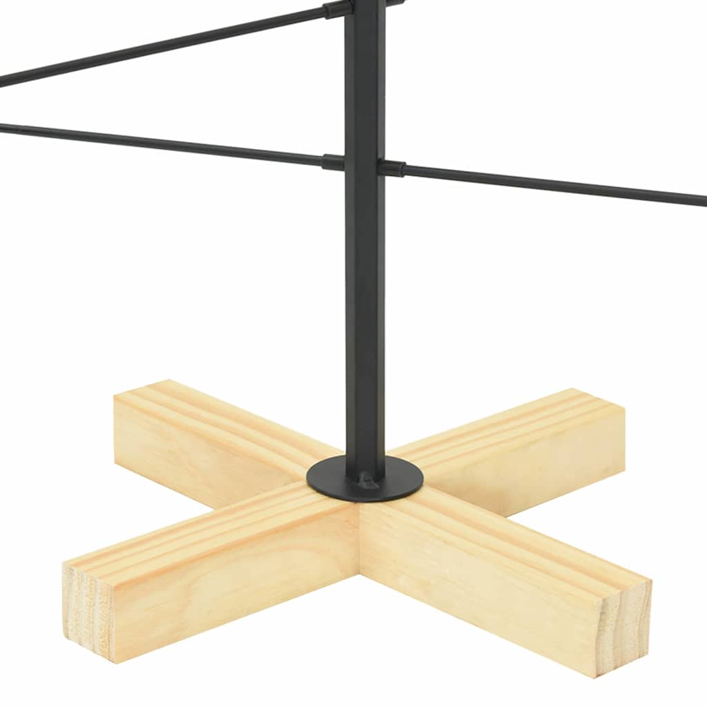 Metal juletræ med stativ Sort 89 cm Pulverlakeret Stål