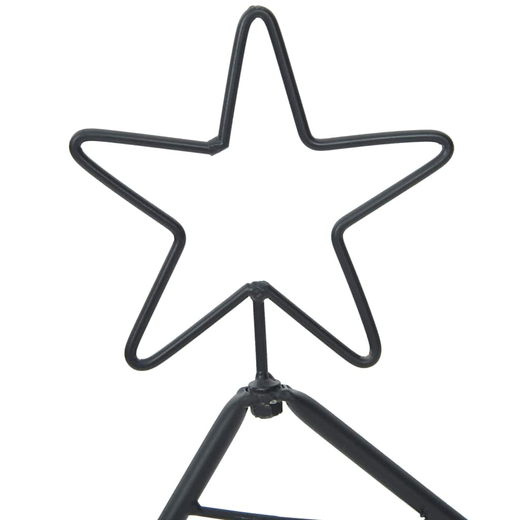 Metal juletræ med stativ Sort 60 cm Stål