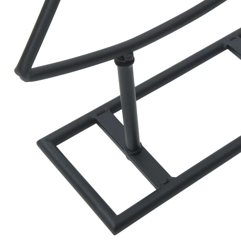 Metal juletræ med stativ Sort 150 cm Stål