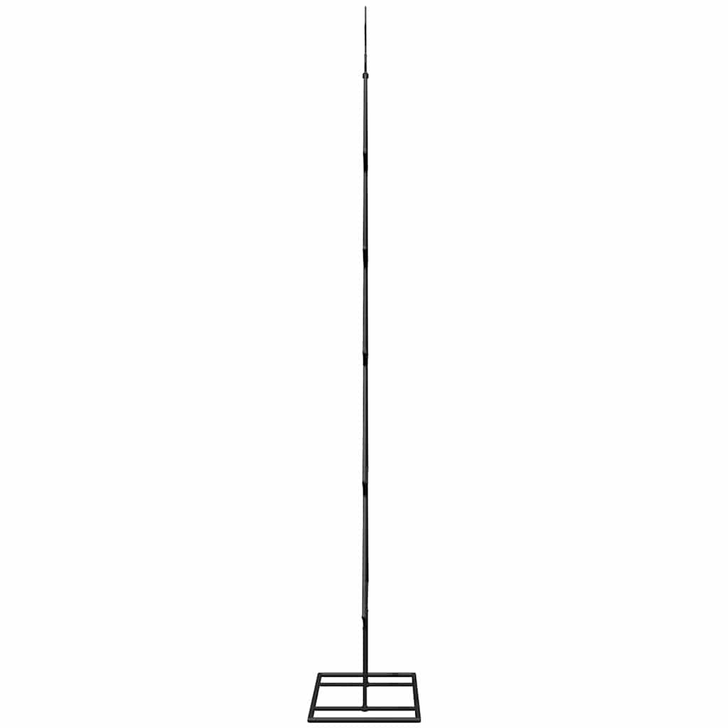 Metal juletræ med stativ Sort 150 cm Stål