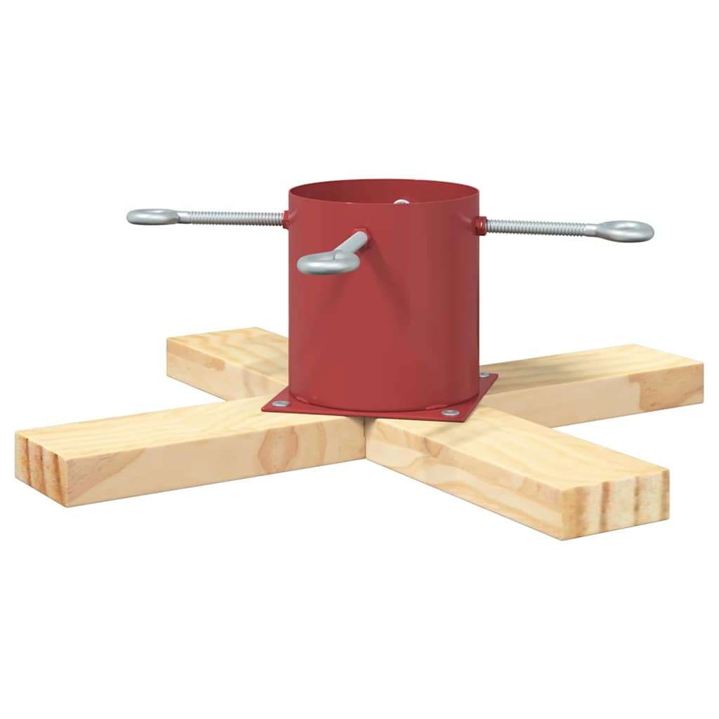 Juletræfod 1.73 Rød 50 x 50 x 16 cm Massiv fyrretræ