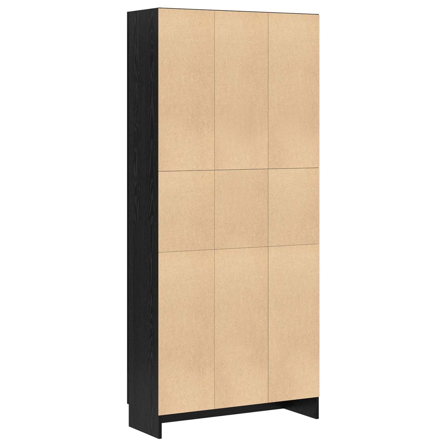 Bogskab 3 niveauer 82,5 x 30,5 x 185 cm Konstrueret træ Sort eg