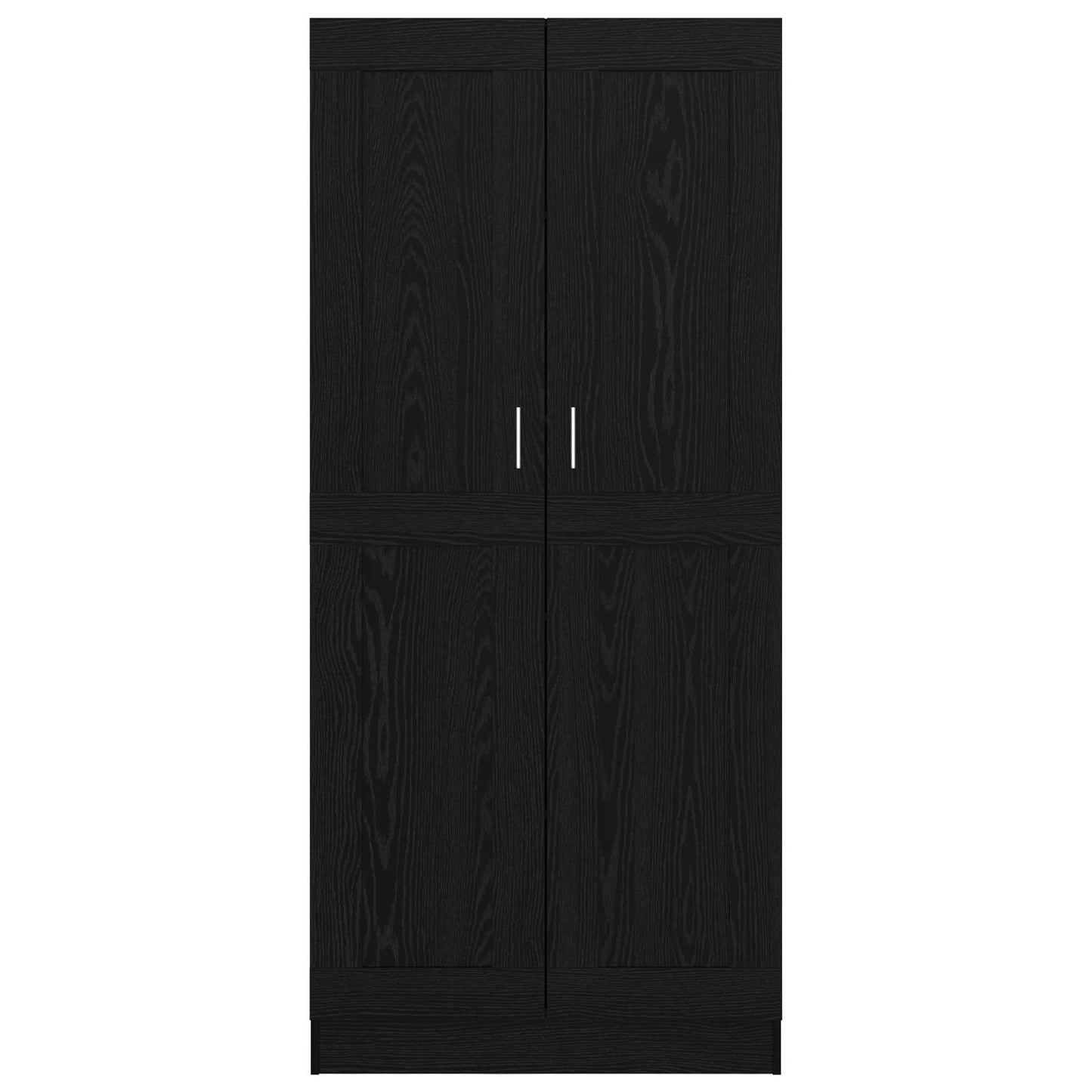 Bogskab 3 niveauer 82,5 x 30,5 x 185 cm Konstrueret træ Sort eg