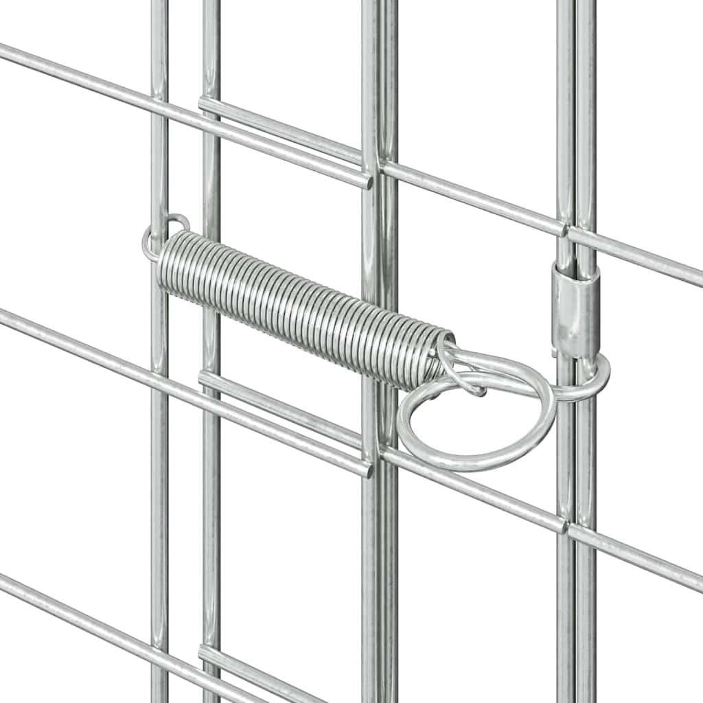 Hønsebur 2 pcs Sølv 600 x 100 x 210 cm Galvaniseret stål