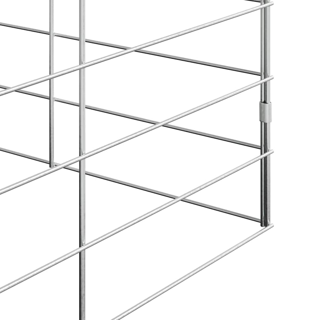 Hønsebur 2 pcs Sølv 600 x 100 x 210 cm Galvaniseret stål