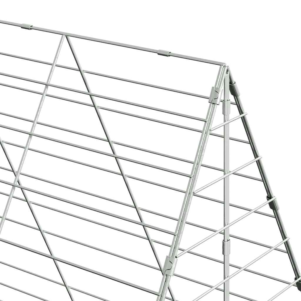 Hønsebur 2 pcs Sølv 600 x 100 x 210 cm Galvaniseret stål