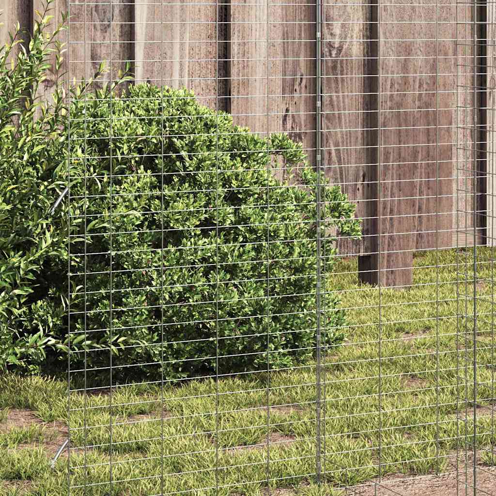 Hønsebur 2 pcs Sølv 600 x 100 x 210 cm Galvaniseret stål