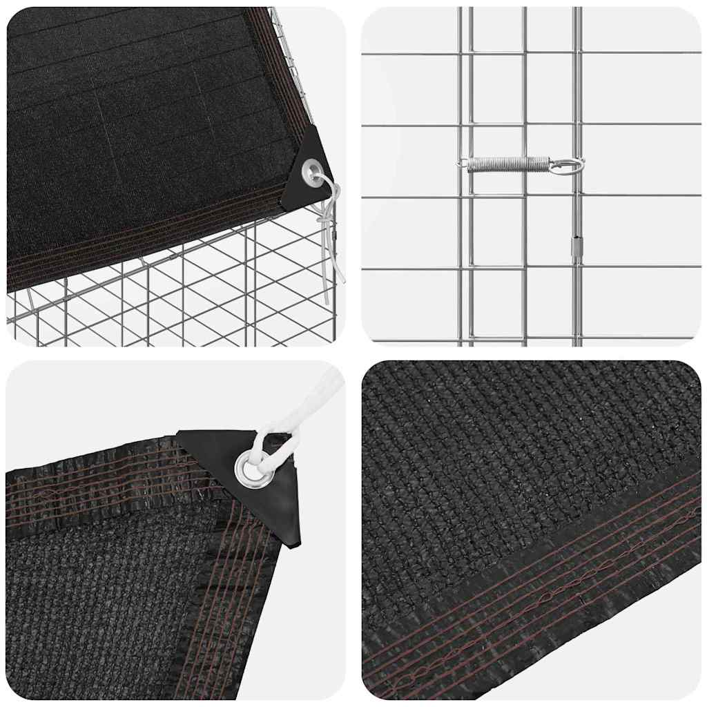 Hønsebur 2 pcs Sølv 600 x 100 x 210 cm Galvaniseret stål