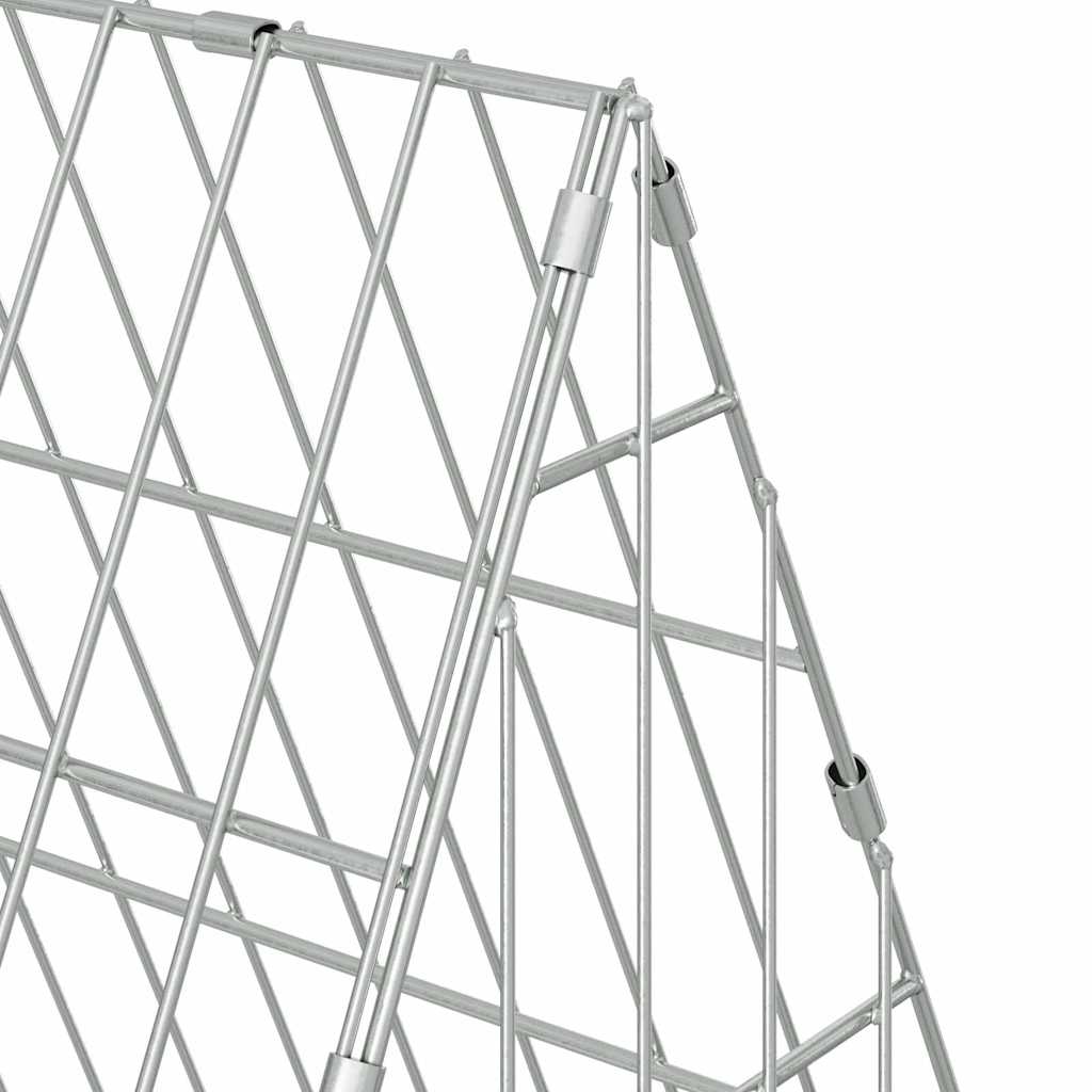 Hønsebur Sølv 215 x 55 x 55 cm Galvaniseret stål
