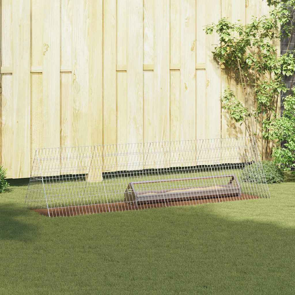 Hønsebur Sølv 215 x 55 x 55 cm Galvaniseret stål billede