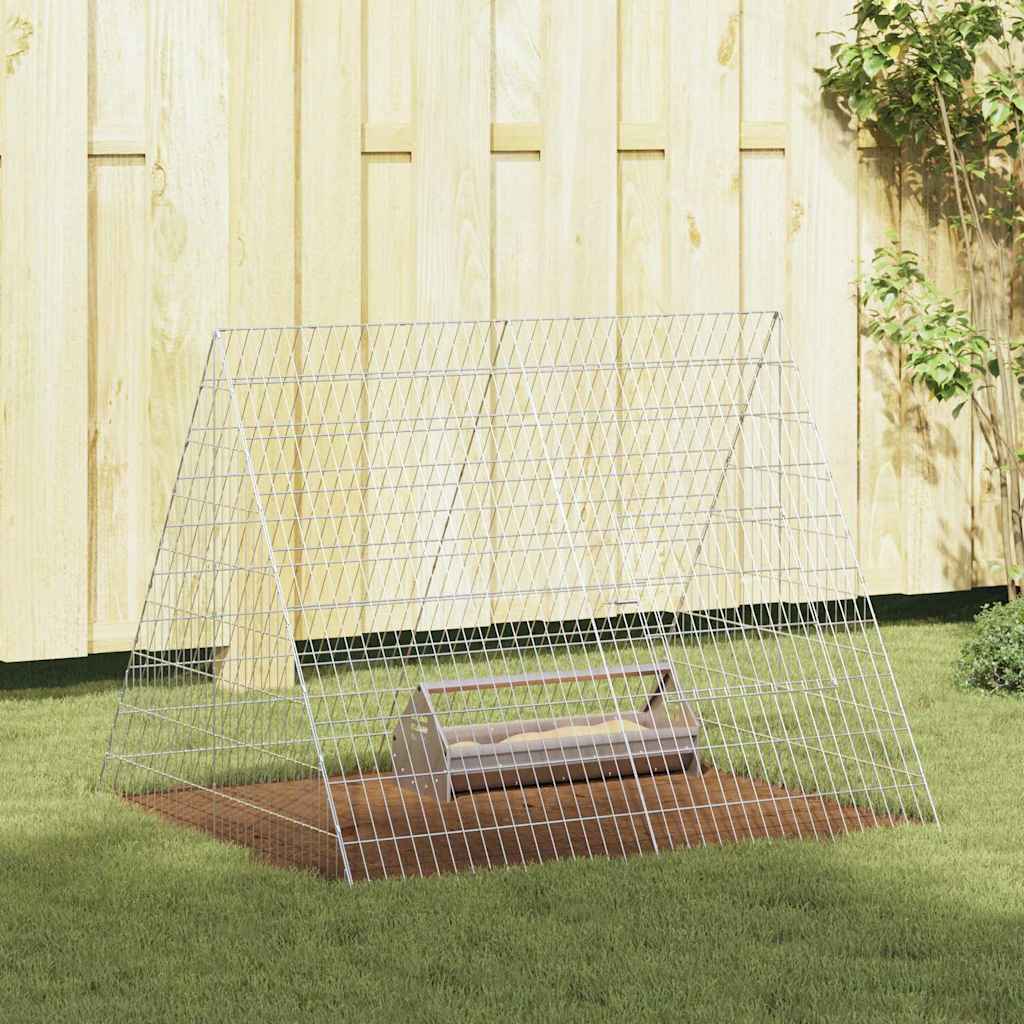 Hønsebur Sølv 110 x 100 x 85 cm Galvaniseret stål billede