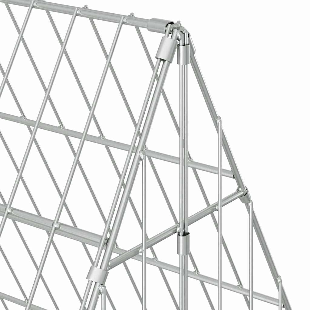 Hønsebur Sølv 215 x 100 x 85 cm Galvaniseret stål