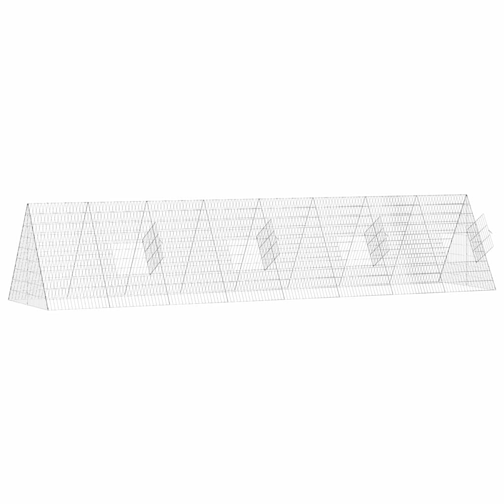 Hønsebur Sølv 430 x 100 x 85 cm Galvaniseret stål
