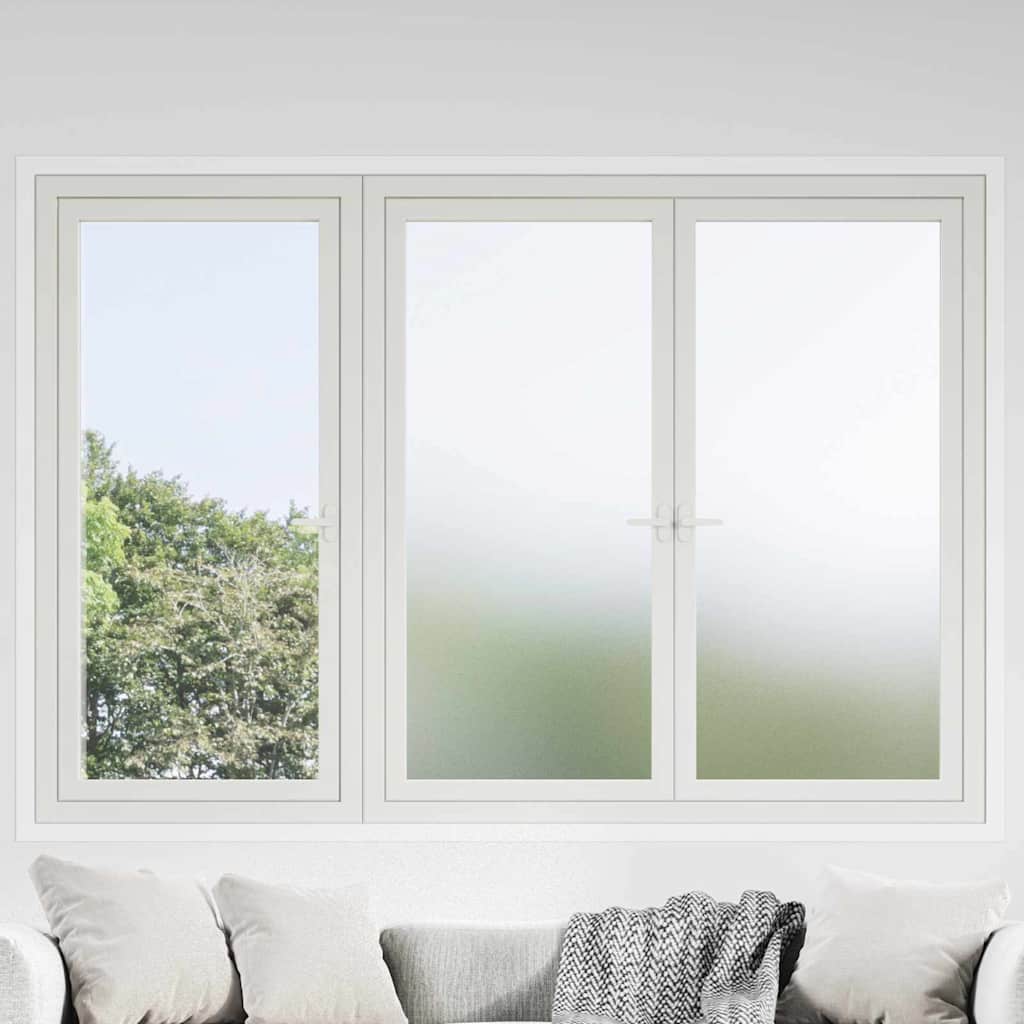 Selvklæbende Vinduesfolie Frostet hvid 90 x 500 cm PVC
