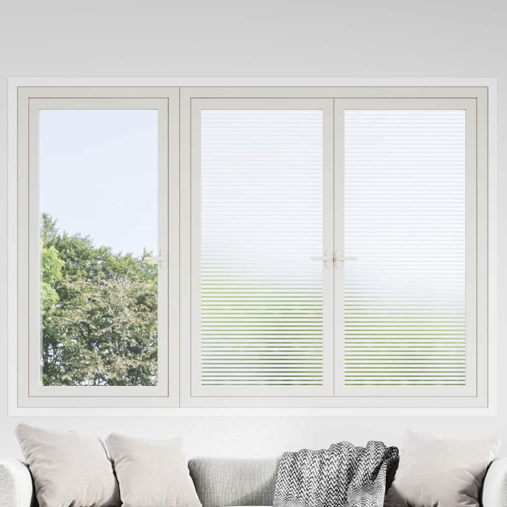 Selvklæbende Vinduesfolie Frostede striber 45 x 2000 cm PVC