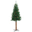 Slankt Juletræ med stativ Grøn 210 cm PVC og Massiv Fyrretræ