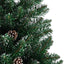 Slankt Juletræ med stativ Grøn 150 cm PVC og Massiv Fyrretræ