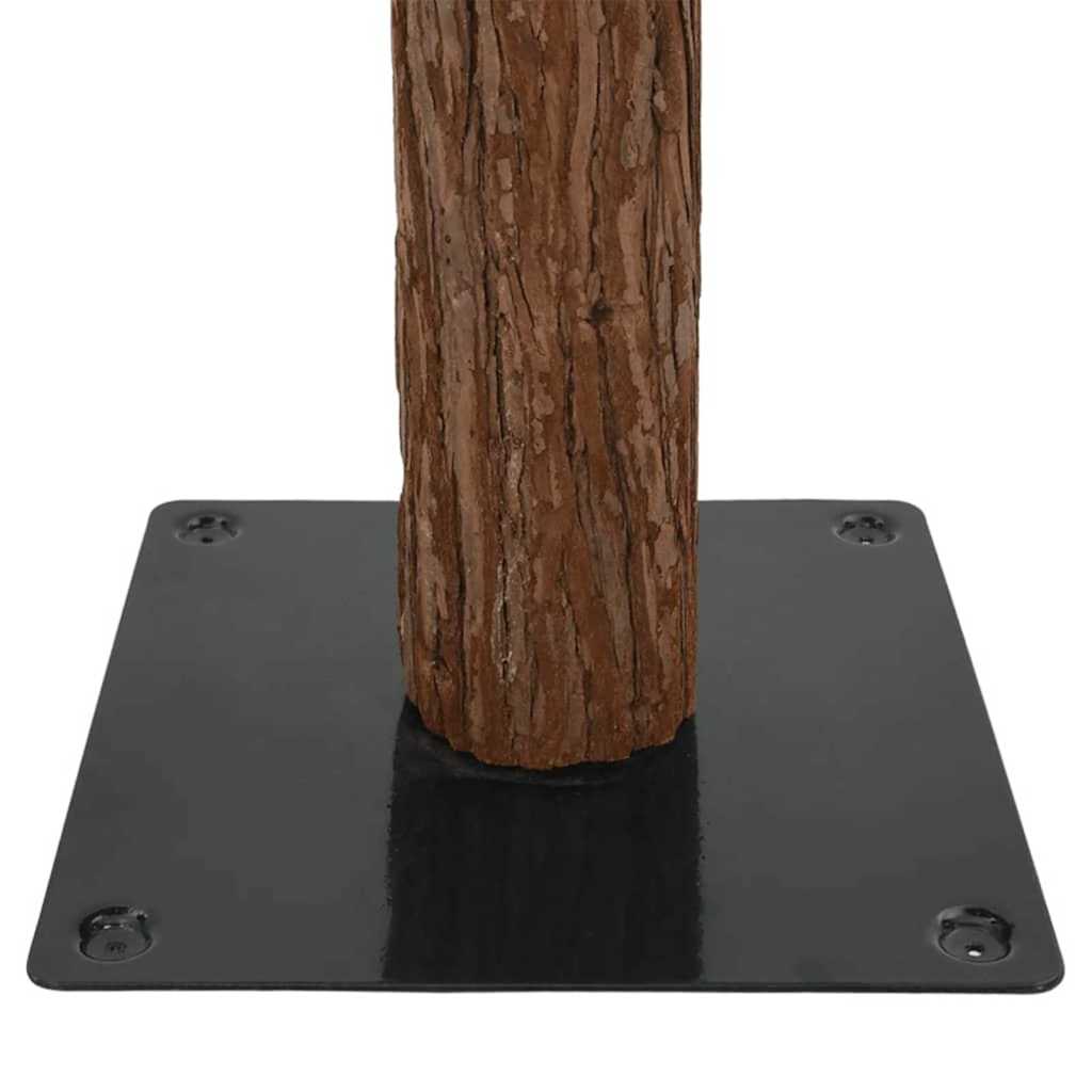Slankt Juletræ med stativ Grøn 180 cm PVC og Massiv Fyrretræ