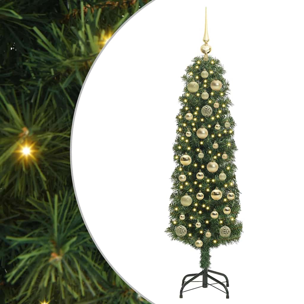 Kunstigt juletræ med stativ Grøn 120 cm PVC og Stål og Plastik